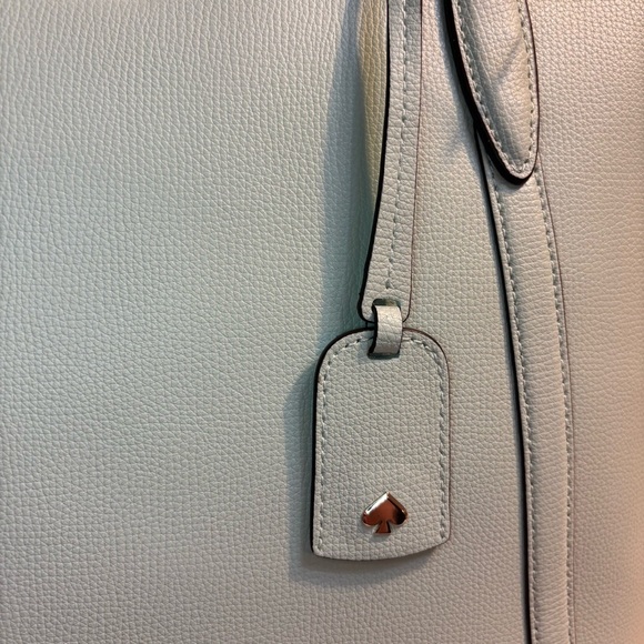 NWT ♠️ Kate Spade Cara Tote Bag Large Seawater Green Gold Hardware Grain Leather - Picture 15 of 16